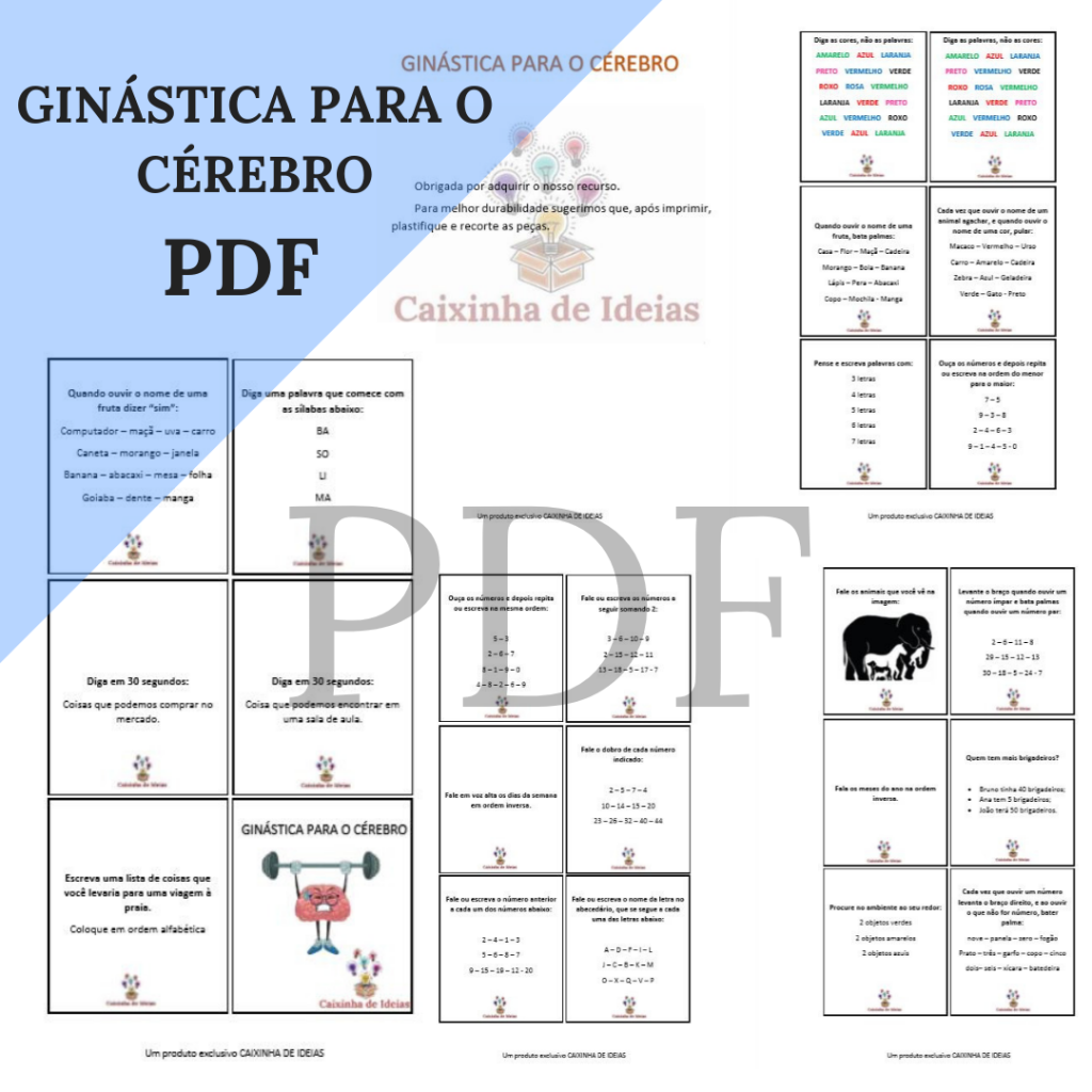 Jogo das cores em PDF  Psicopedagogia para Idosos