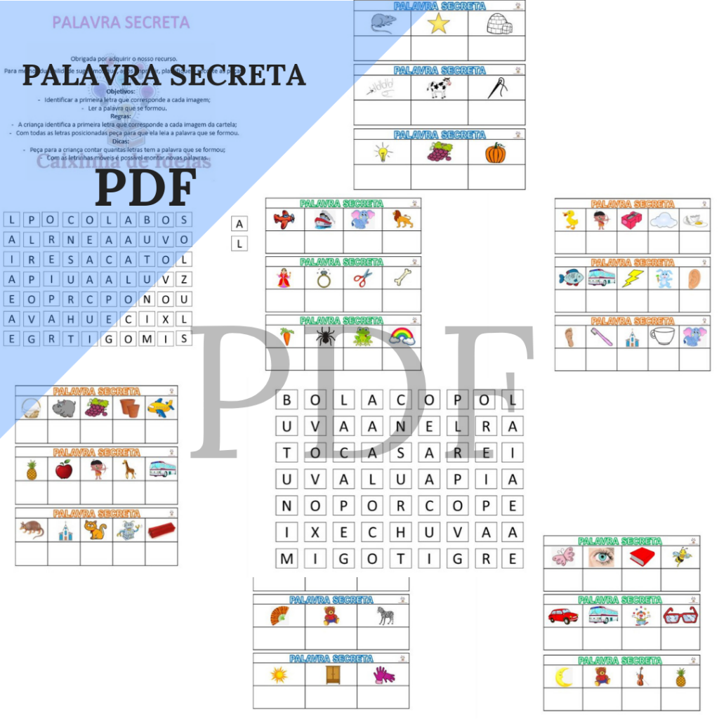 Jogo Com Letras e Palavras Para Imprimir: Palavras Com a Letra i