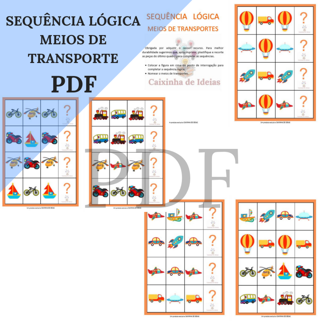 Meios de transporte: jogo educativo