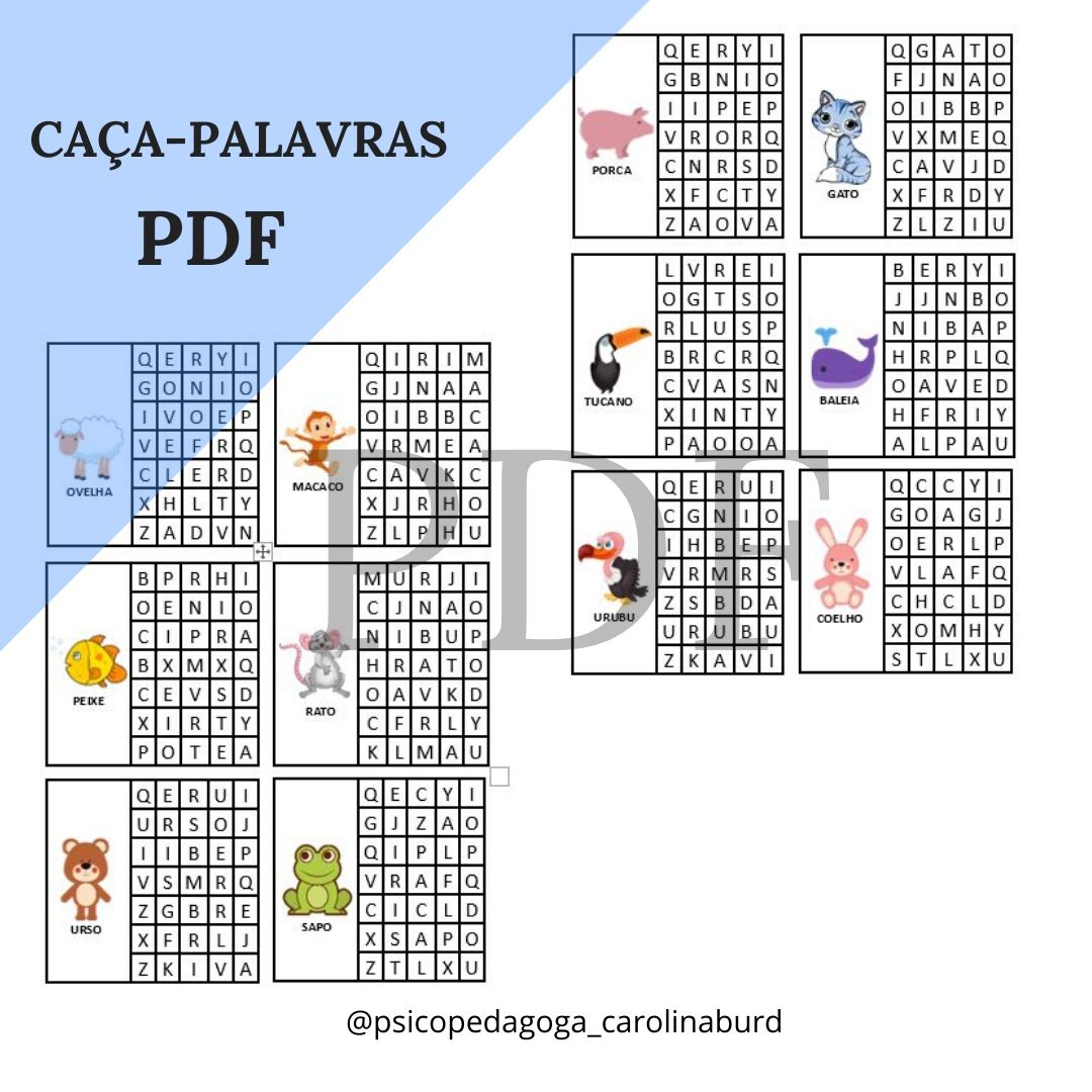 Caça-Palavras  Carolina Burd – Psicopedagoga