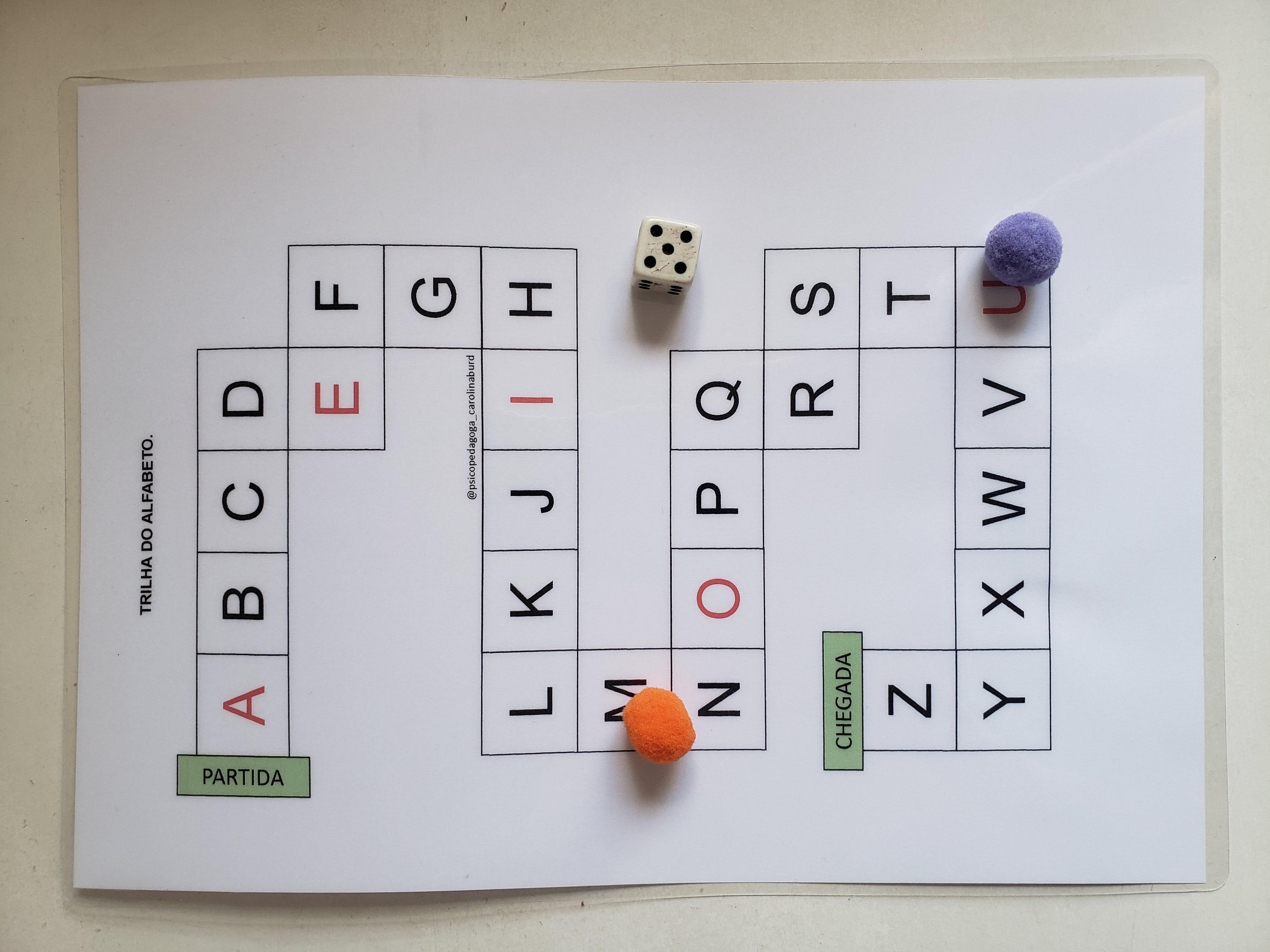 Trilha do Alfabeto - Jogo - Pedagogia