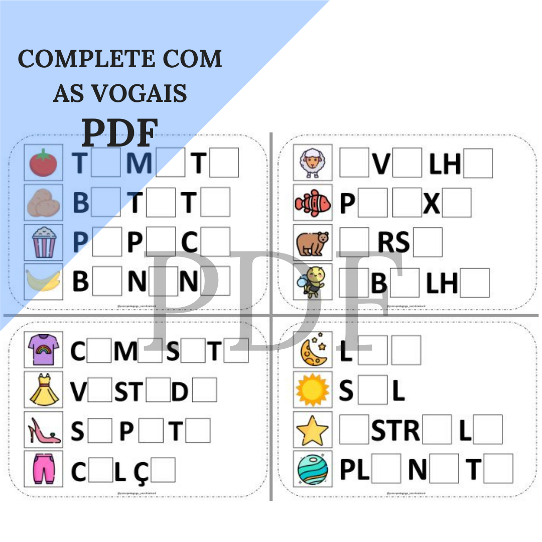 Jogo Educativo - Vogais (arquivo Digital)